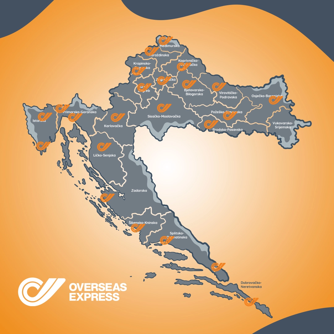 overseas express mapa lokacije